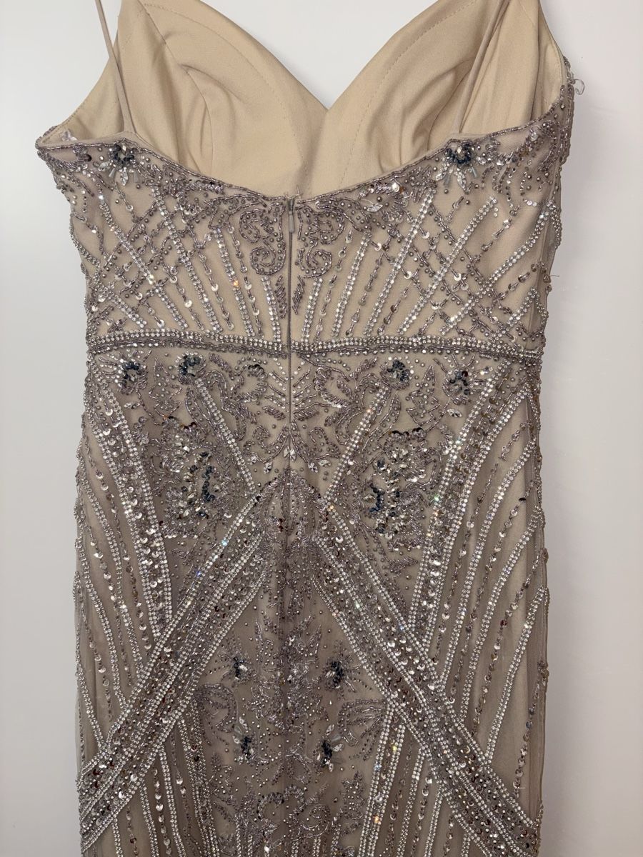 Vestiti: Jovani Abendkleid Gr 8 Perlengesteppt Silber – Nuovo (secondo la descrizione) da Luzern venduto da AVM_M 5