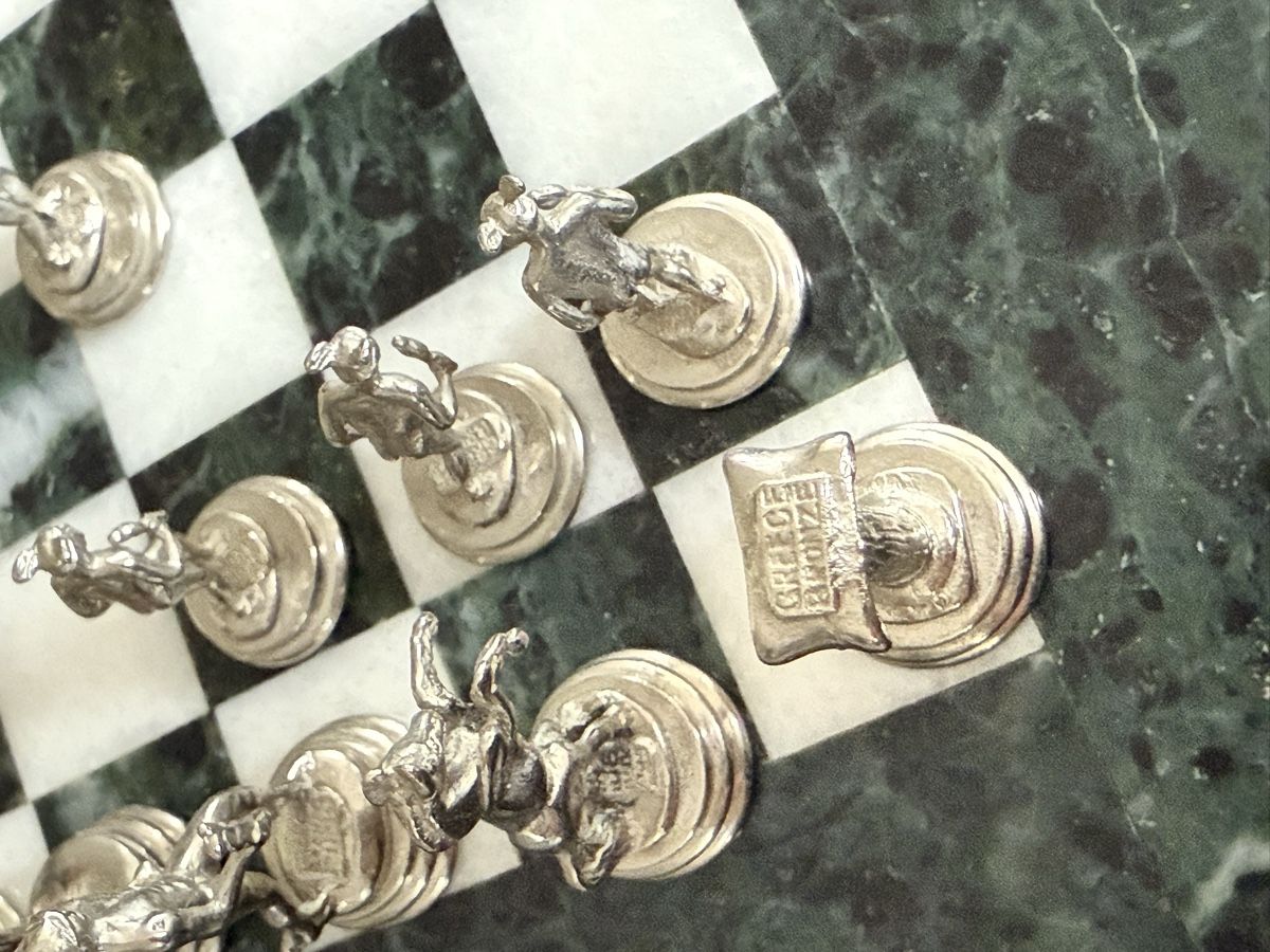 Giochi: Schachspiel aus Marmor mit Figuren – Usato da Aarburg venduto da Yula24 4