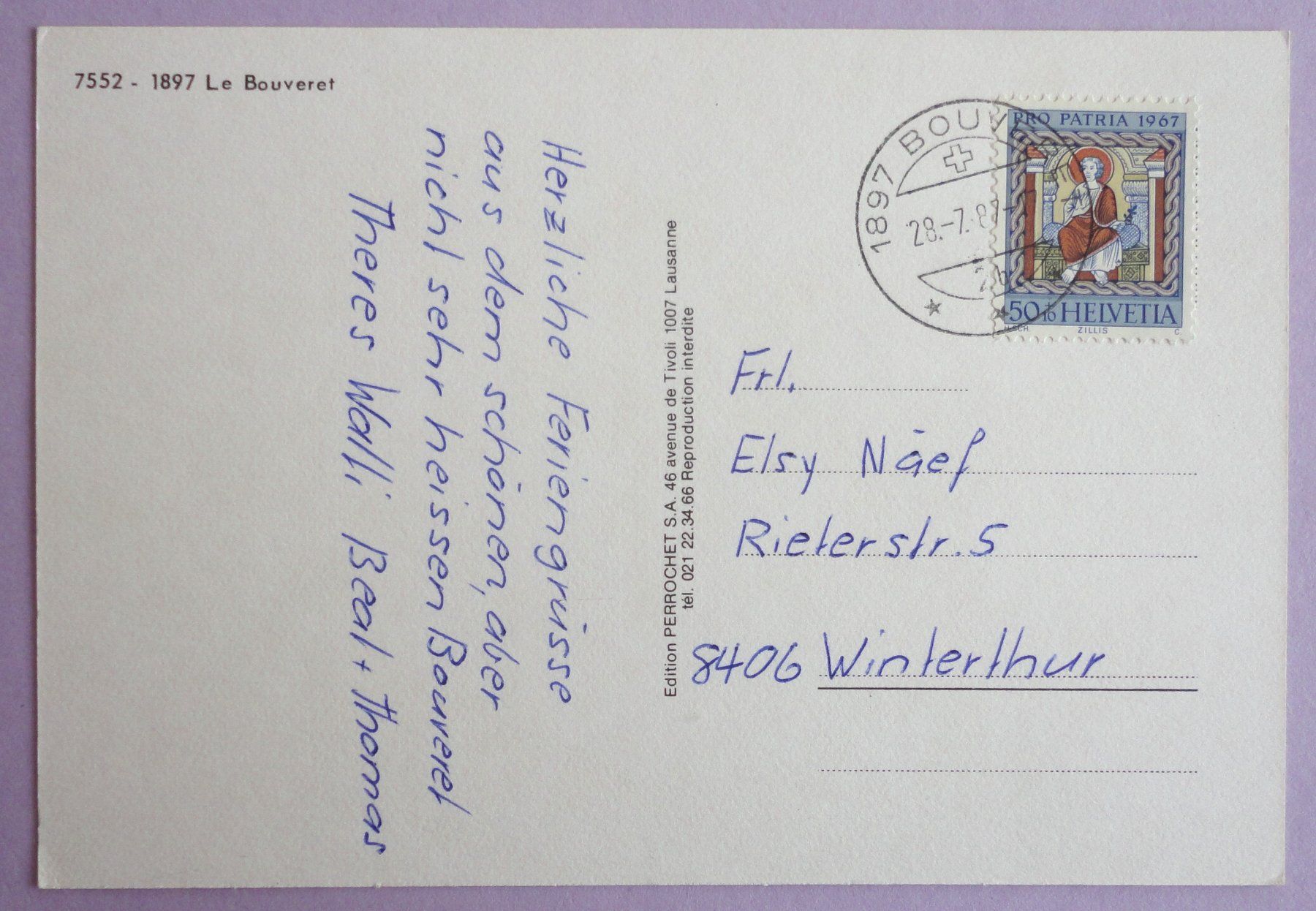 Cartoline postali: Le Bouveret – Usato da Fétigny venduto da Billy2miny 1