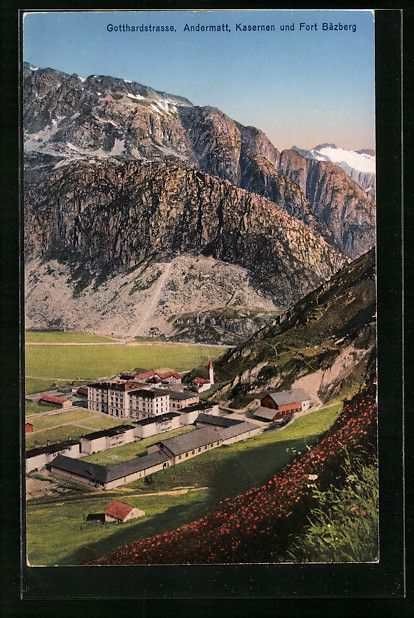 Cartoline postali: Andermatt /Gotthardstrasse, Kasernen und – Usato da Berlin venduto da bartko-reher