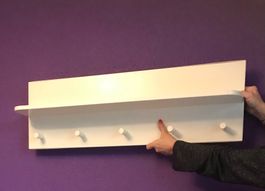 Roba Wandgarderobe Kinder Garderobe weiss 90x28x16cm