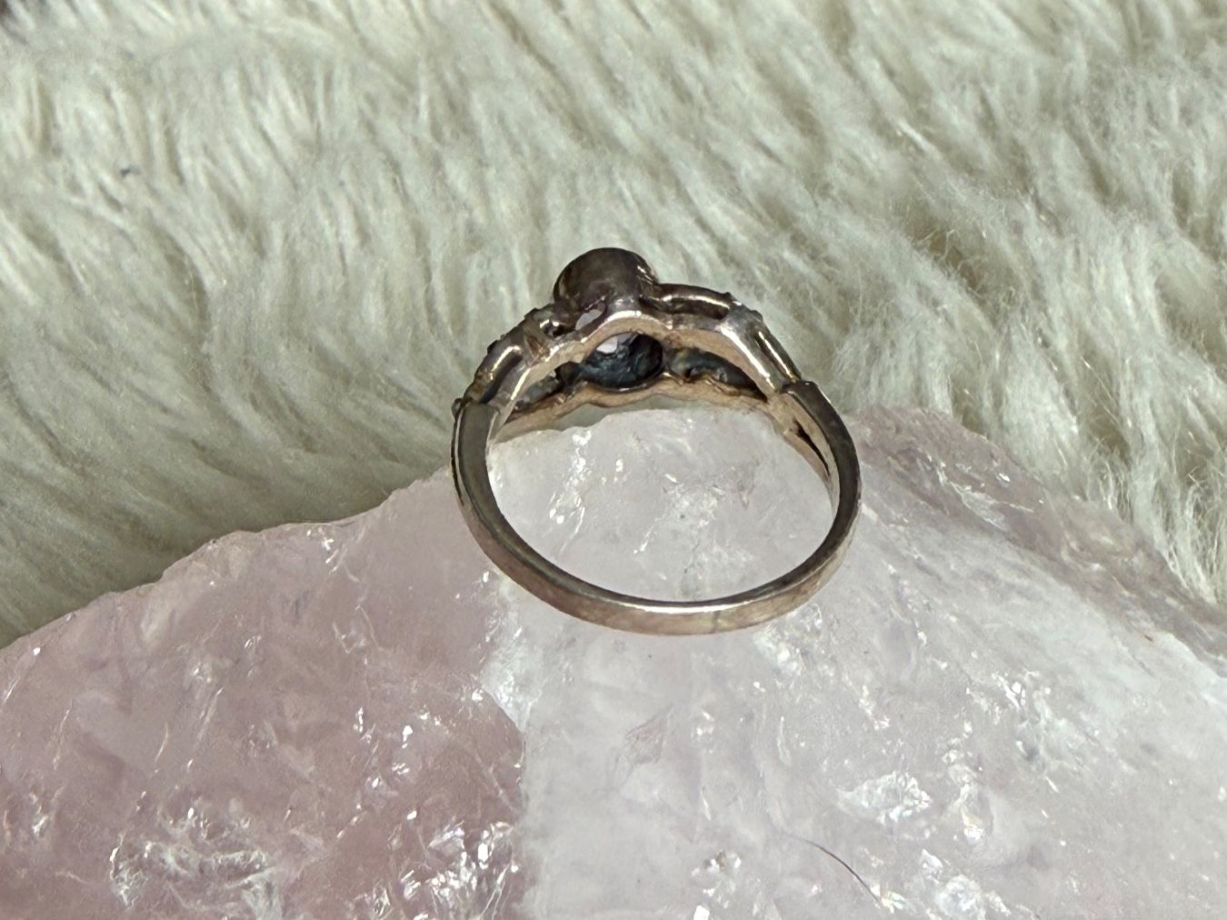 Ringe: Vintage Silberring 925 mit lila Stein – Gebraucht aus Istighofen von Ringparadies 1