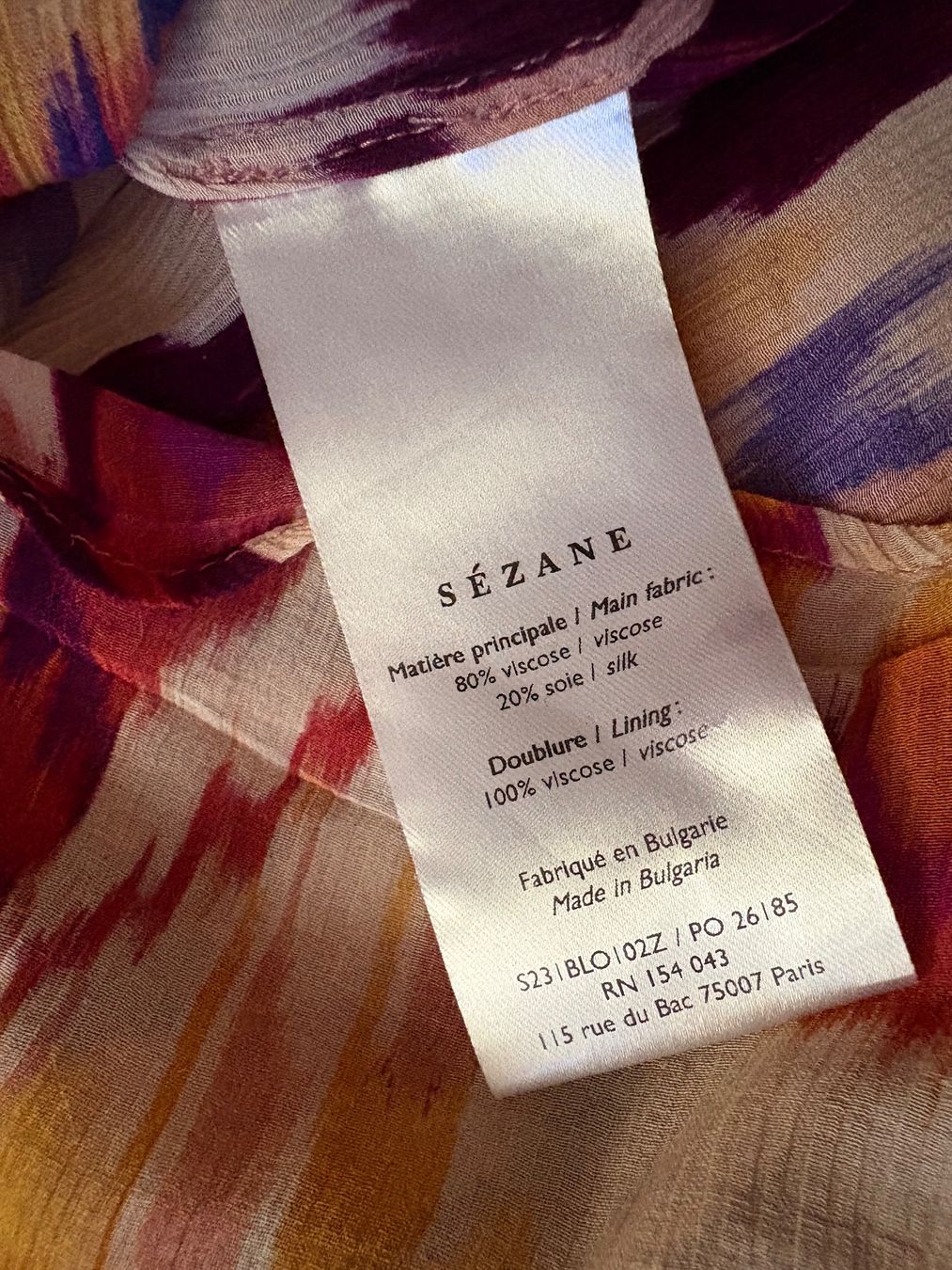 Sezane Camicette: Sézane Bluse Hemd Seide Viscose Gr.34 – Usato da Genève venduto da sunandwind 4