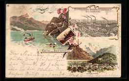 Litho Interlaken, Ortsansicht und Partie