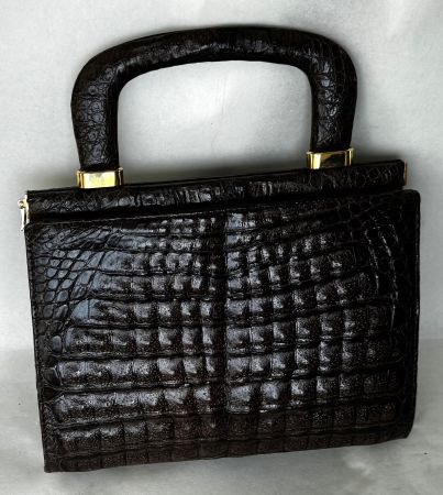Elegante Vintage Handtasche „Modell Royals“ – Kroko-Optik
