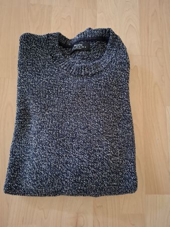 Pullover Bershka Grösse L dunkelblau meliert guter Zustand