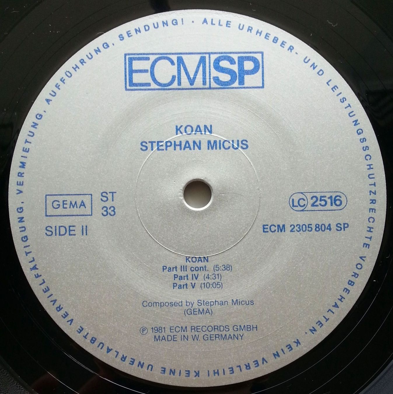 Dischi in vinile: LP Vinyl: STEPHAN MICUS - KOAN, 1981 – Usato da Oberriet SG venduto da ganesh435 3