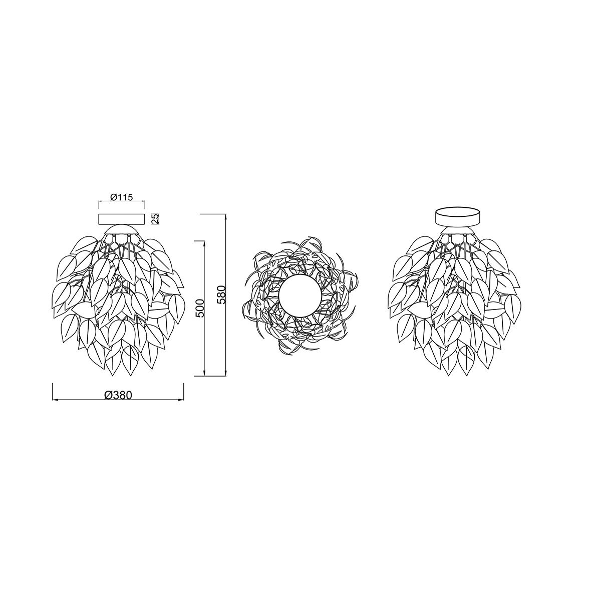 Lampadari & plafoniere: Deckenleuchte, Grün, 38 cm Ø – Nuovo (secondo la descrizione) da Kreuzlingen venduto da Smart-Light 2