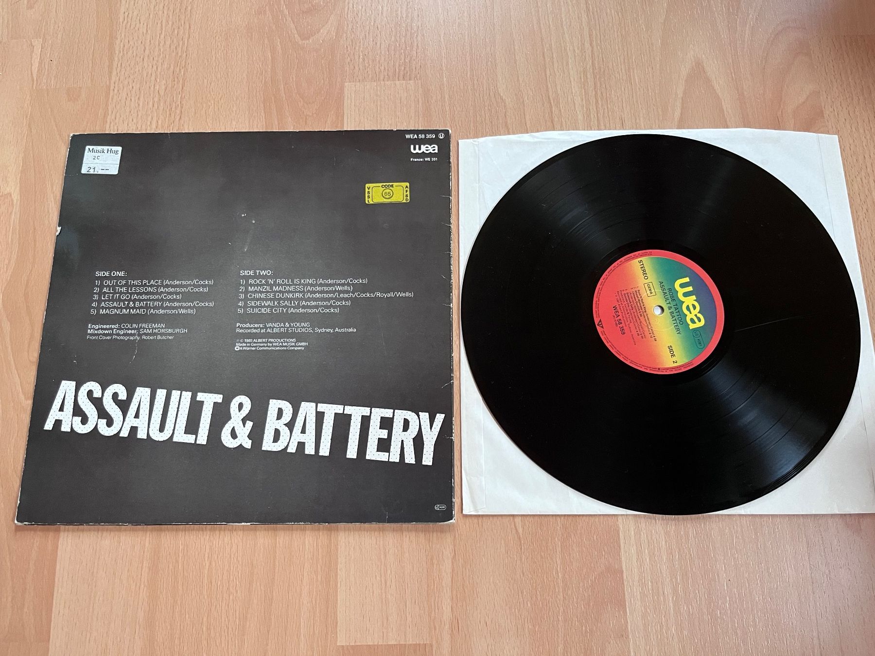 Schallplatten: Rose Tattoo - Assault & Battery – Gebraucht aus Giebenach von Wurlitzer70 1