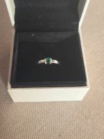 Weissgold Ring mit Smaragt
