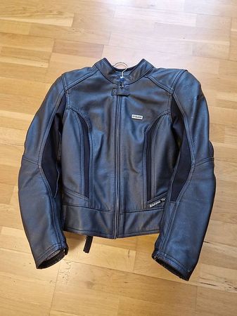 Motorradjacke Damen schwarz