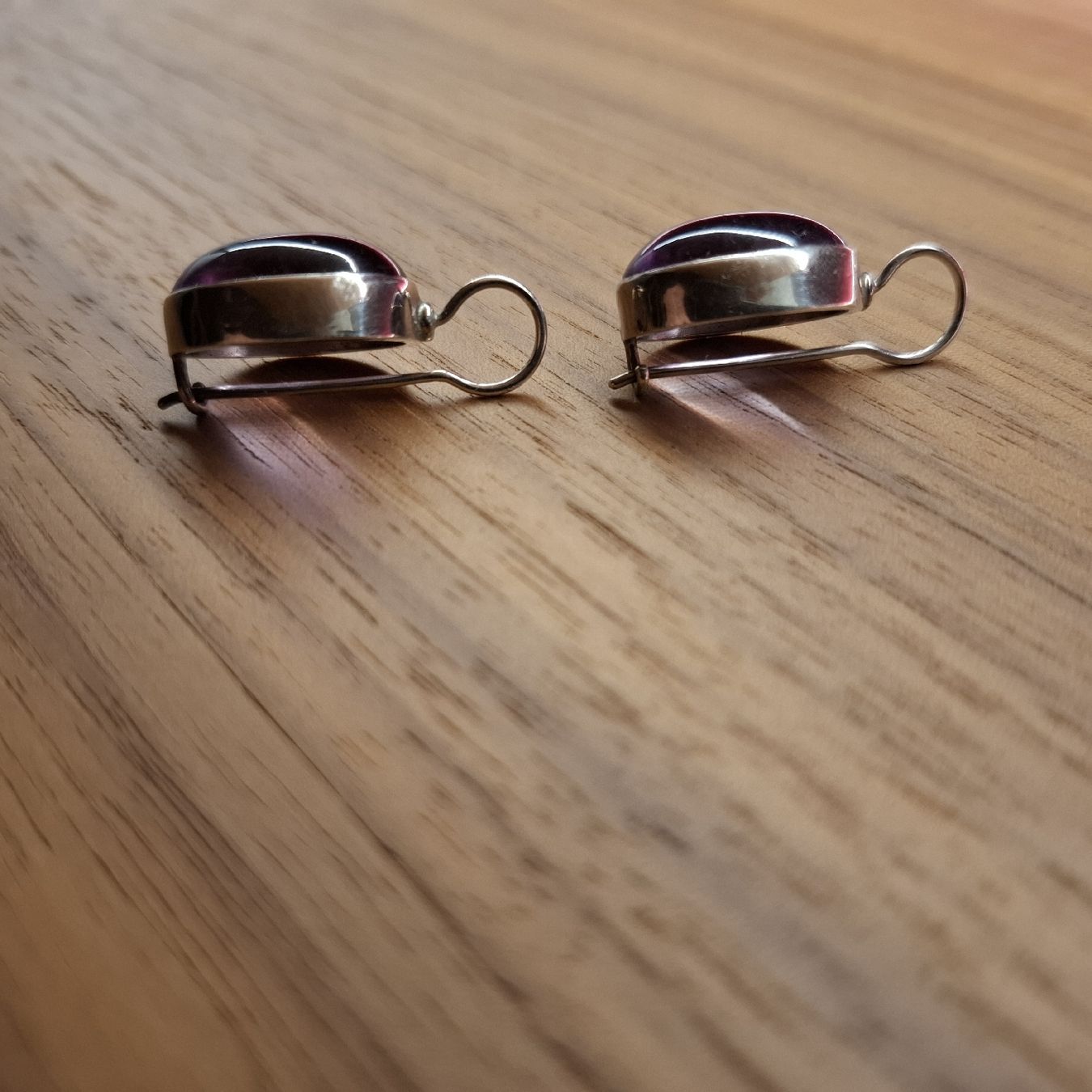 Ohrringe & -stecker: schöne Ohrringe Hänger Silber mit Amethyst oval – Gebraucht aus Ennetbaden von Rosen1 4
