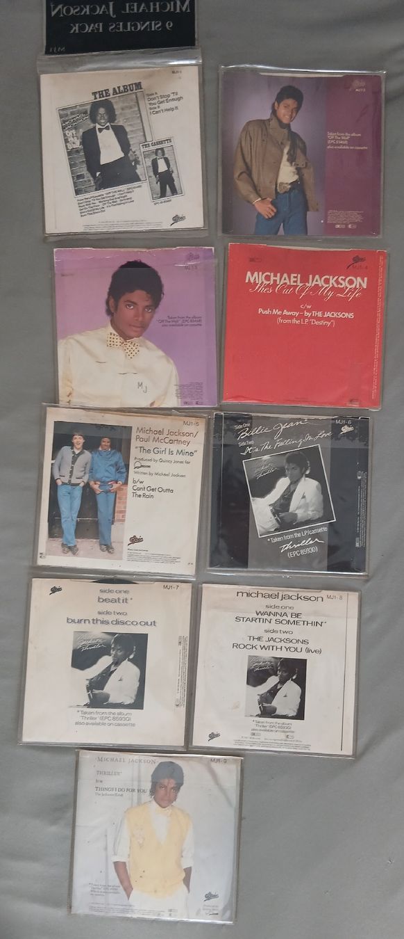 Dischi in vinile: Michael Jackson 9 Single Pack Vinyl Records UK press – Usato da Watt venduto da Tomaf 1
