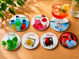 7er Set Glasuntersetzer Getränke & Coca-Cola – Retro