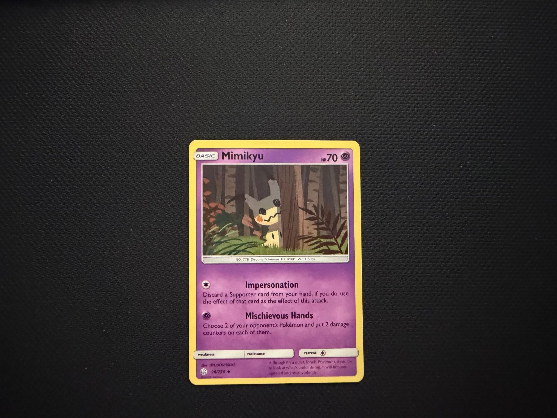 Pokémon Carte collezionabili: Mimikyu 96/236 – Usato da Zürich venduto da mountainwizard00