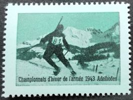 Soldatenmarke 2.WK, Adelboden, franz, blau, Wi AM 53