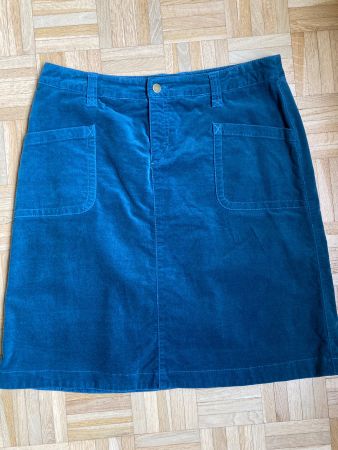 PURE Rock Samt Jupe BW teal 42 44 - UK 16 NEU Taschen türkis