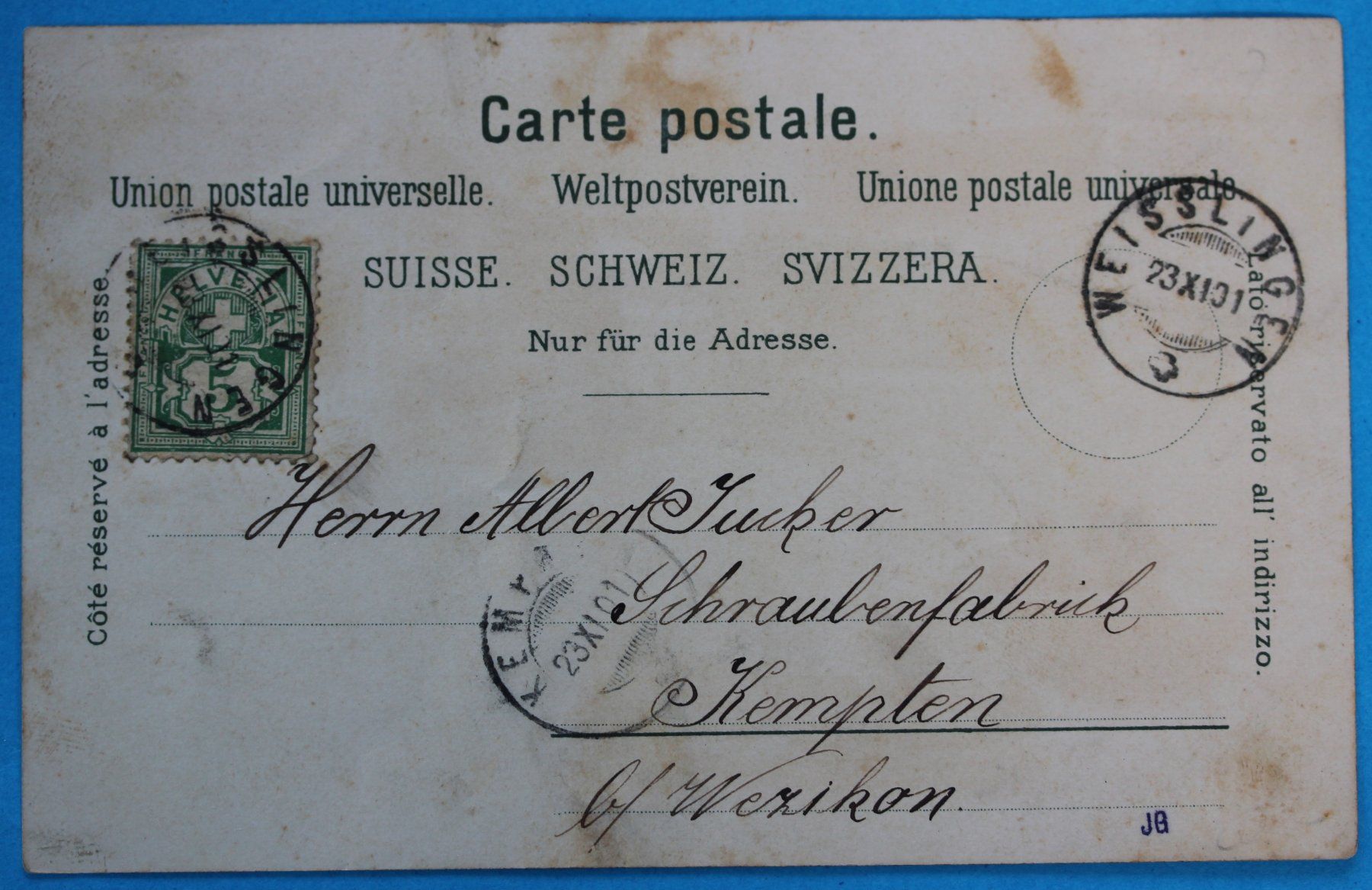 Ansichtskarten: WEISSLINGEN LITHO AK – Gebraucht aus Lotzwil von pirolh 1