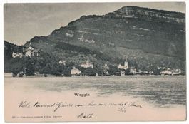 Weggis, Lichtbild, gelaufen 1900