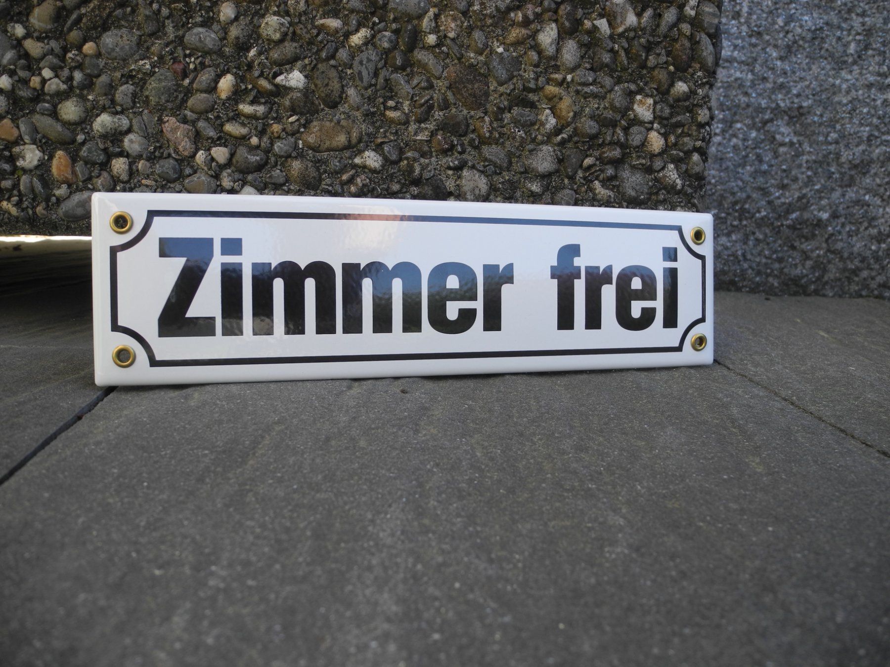 Insegne: ZIMMER FREI EMAILSCHILD – Nuovo (secondo la descrizione) da Reinach AG venduto da Huckleberrysix 1