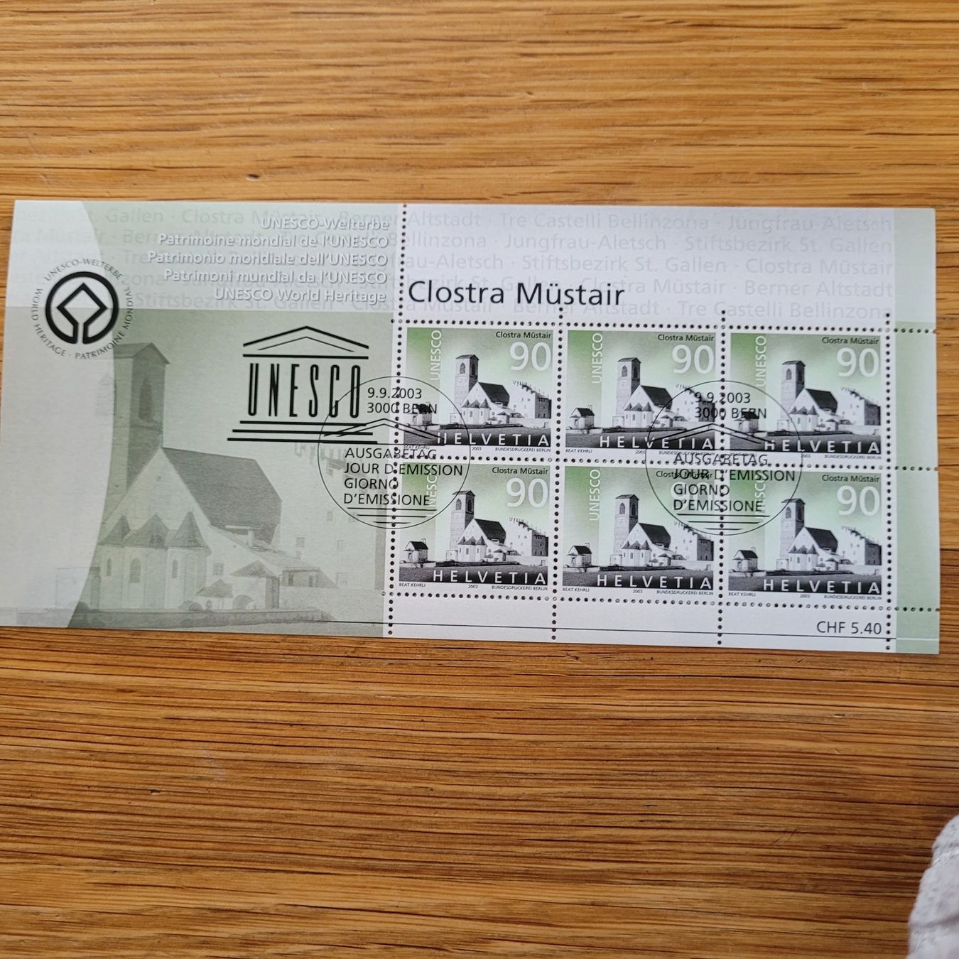 Tous les timbres: Kleinbogen CH ET Feuillet CH ET Bern 2003 – D'occasion à Biel/Bienne par Destockweb
