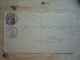 Ziffermarke auf Brief, Stempel: Seewen (Schwyz); 7.XII.87