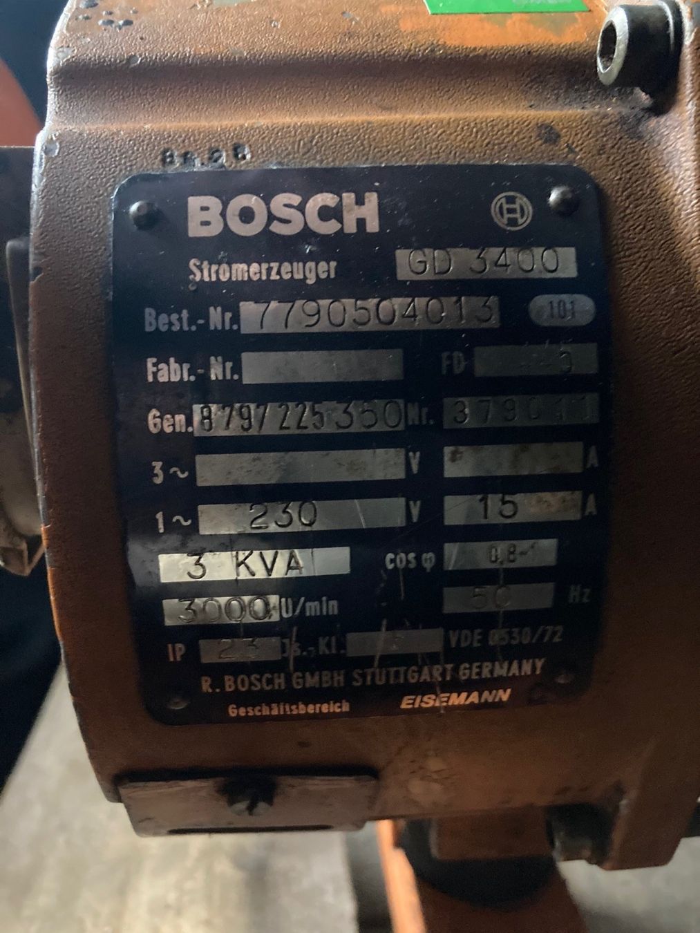 Stromgeneratoren: Stromgenerator Lombardini Diesel 230V – Gebraucht aus Muotathal von  3