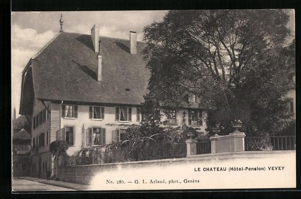 Cartes postales: AK Vevey, Hotel Pension Le Chateau – D'occasion à Berlin par bartko-reher