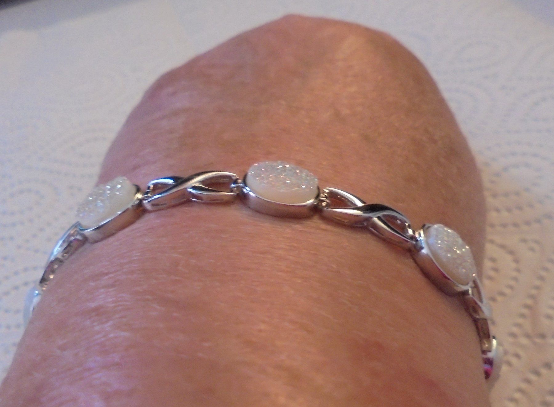 Armbänder & -reifen: Echtschmuck: Perlenschimmer-Glitzer-Quarz-Silberarmband – Neu (gemäss Beschreibung) aus Zuchwil von maumauchi 3