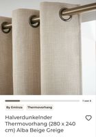 1Halbdunkel-Thermovorhang 280x240cm Alba Beige Greige, neu