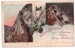 Gruss vom Pilatus, gelaufen 1898
