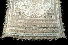 nappe ancienne ≃1900 antike Tischdecke 130x190