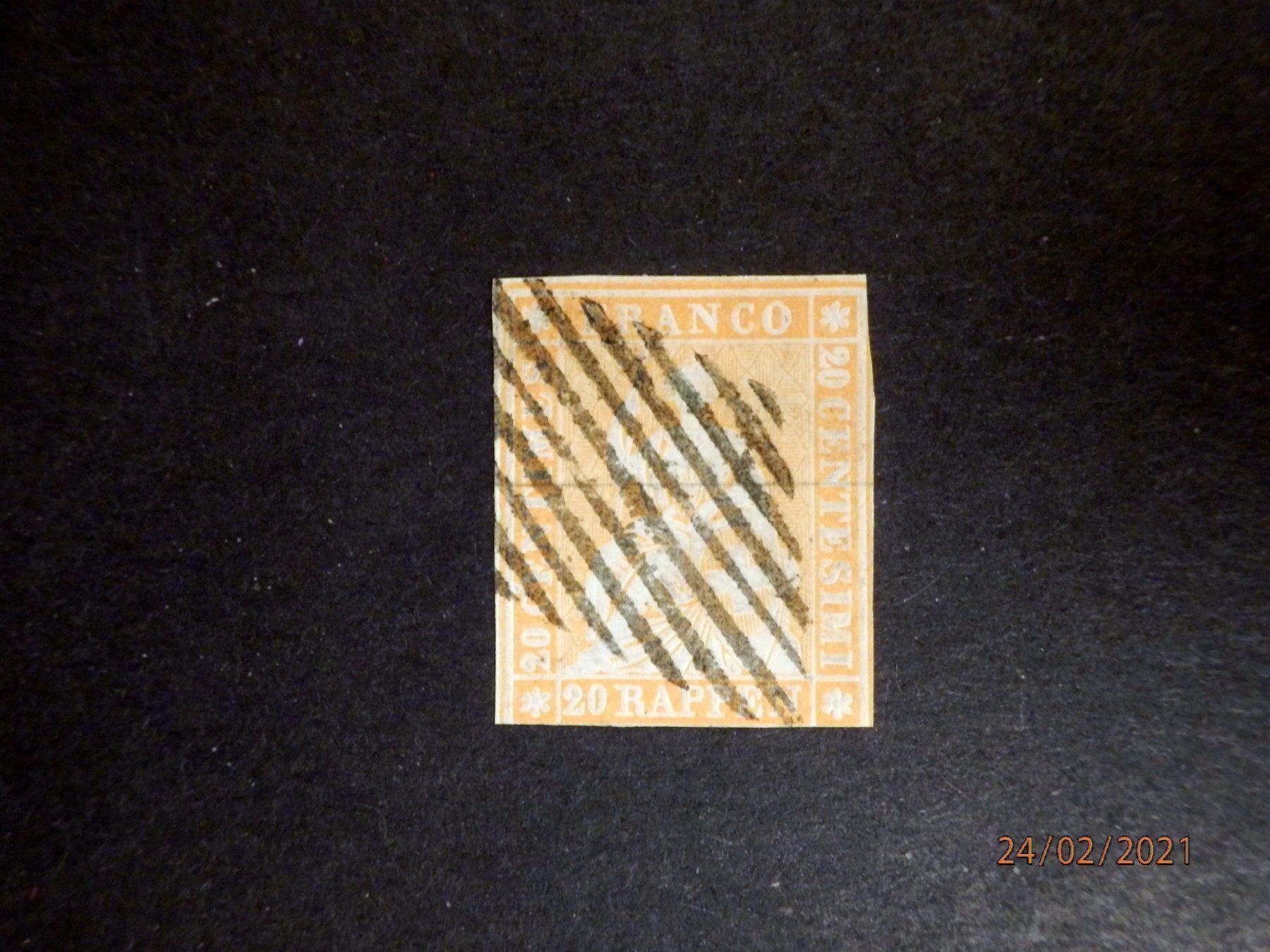 Alle Briefmarken: Strubel, 25B, Kat.CHF 240.00, Mängel – Gebraucht aus Ueberstorf von dinbau