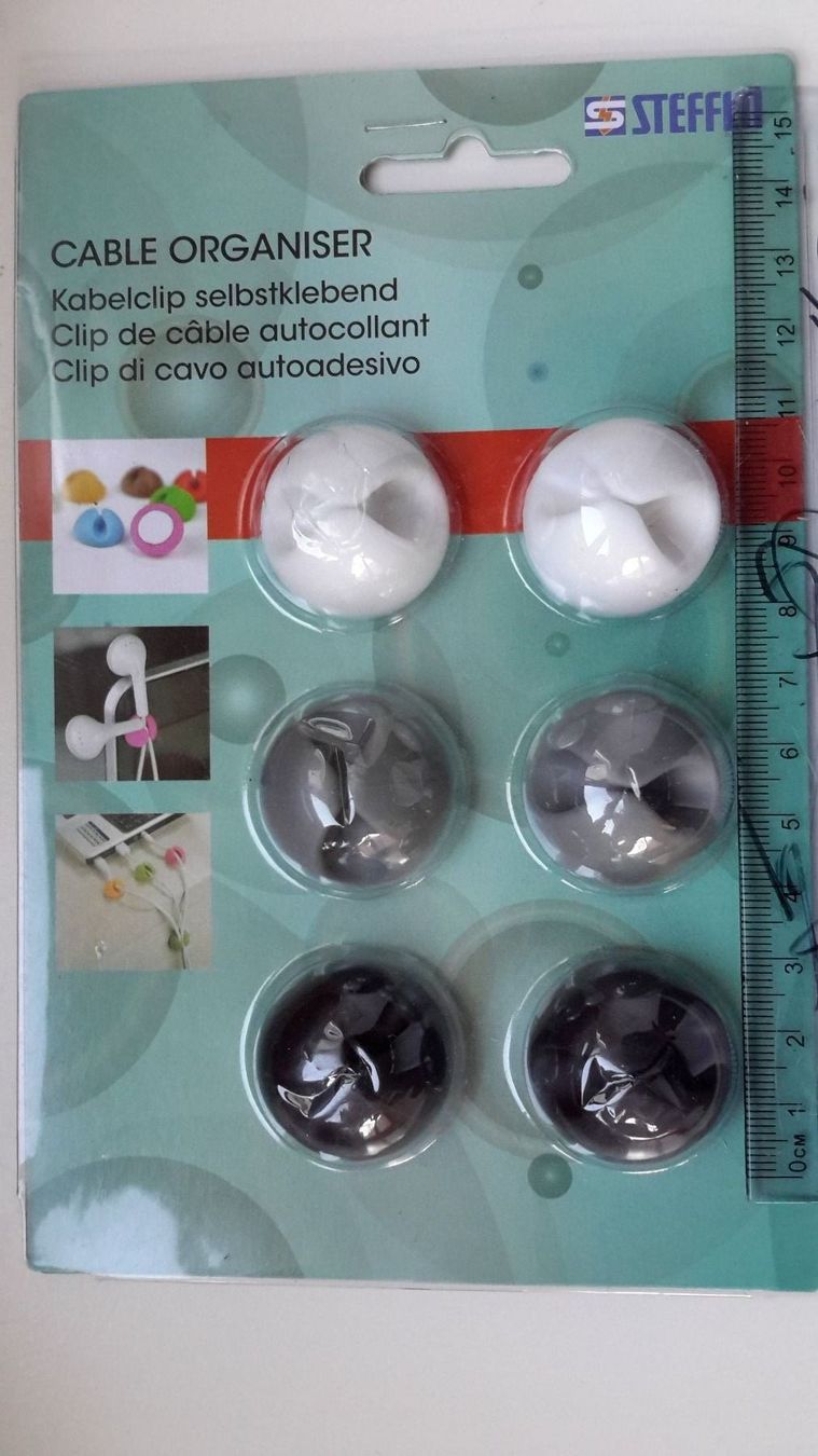 Sonstiges Elektromaterial: Cabel Clip Selbstklebend CABLE Organizer STEFFEN – Neu und originalverpackt aus Aldesago von ant_zk5q