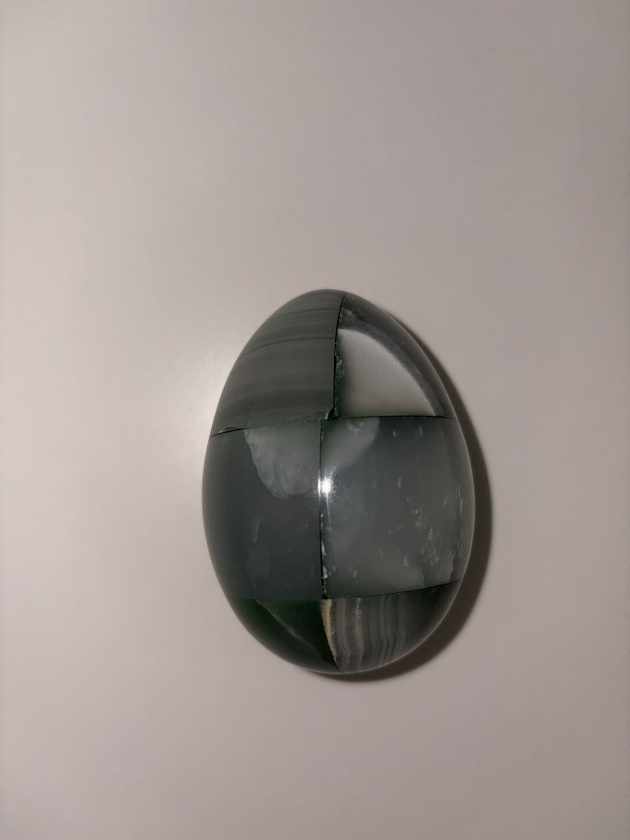 Minerali & Pietre curative: Grünes Onyx-Ei – Nuovo (secondo la descrizione) da Winterthur venduto da lau_znl8 1