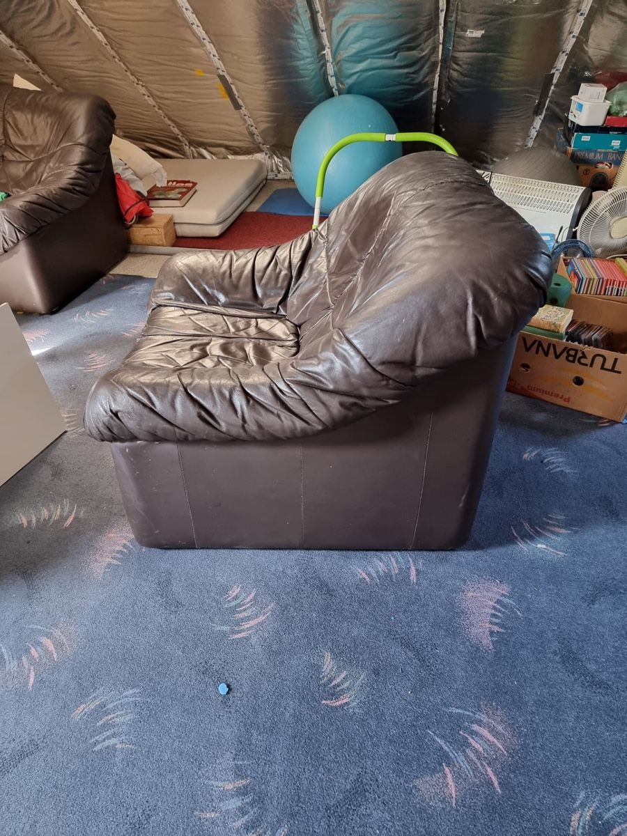 Poltrone: Schwarzer Ledersessel / Sofa-Sessel – Usato da Füllinsdorf venduto da cat_sn9q 1