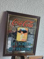 Vintage Coca-Cola Werbespiegel – Retro Deko Spiegel gerahmt
