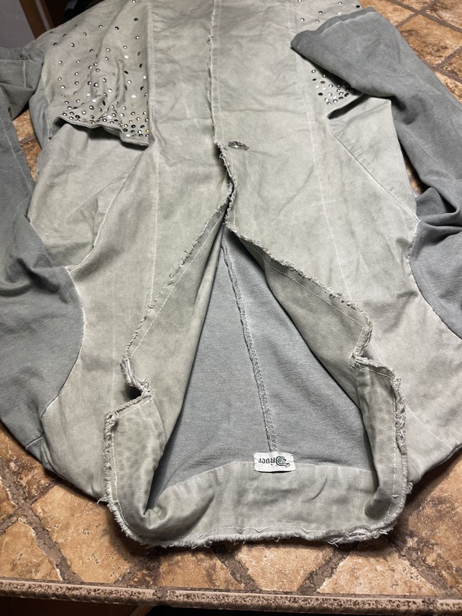 Giacche: Chic Blazer lungo di cotone con strass-tgL – Nuovo (secondo la descrizione) da Gordevio venduto da LanaZimm 8