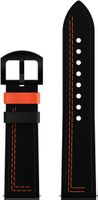 DriftElement Lederarmband 22 mm Leder Armband Schwarz Orange