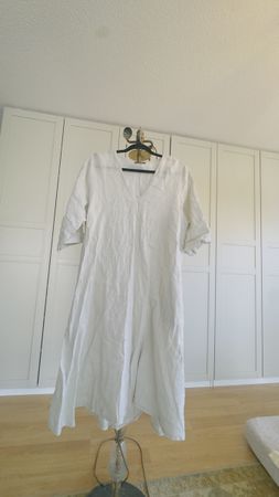 Damen Kleid Weiss Grösse M/L/Xl Leinen neue