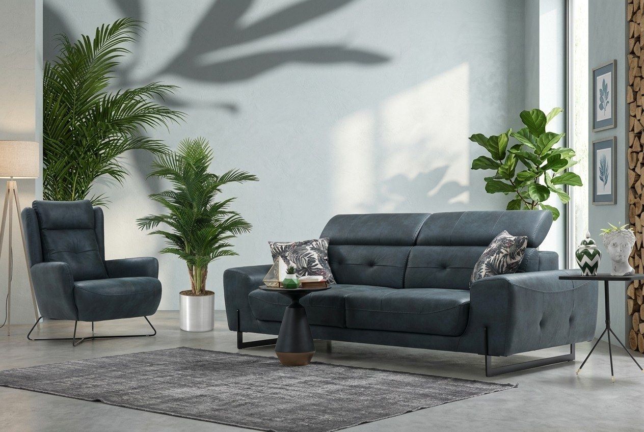 Sofas: Sofagarnitur 2 tlg Dreisitzer Sofa Couch Wohnzimmer – Neu und originalverpackt aus Zug von jvmoebel-schweiz 3
