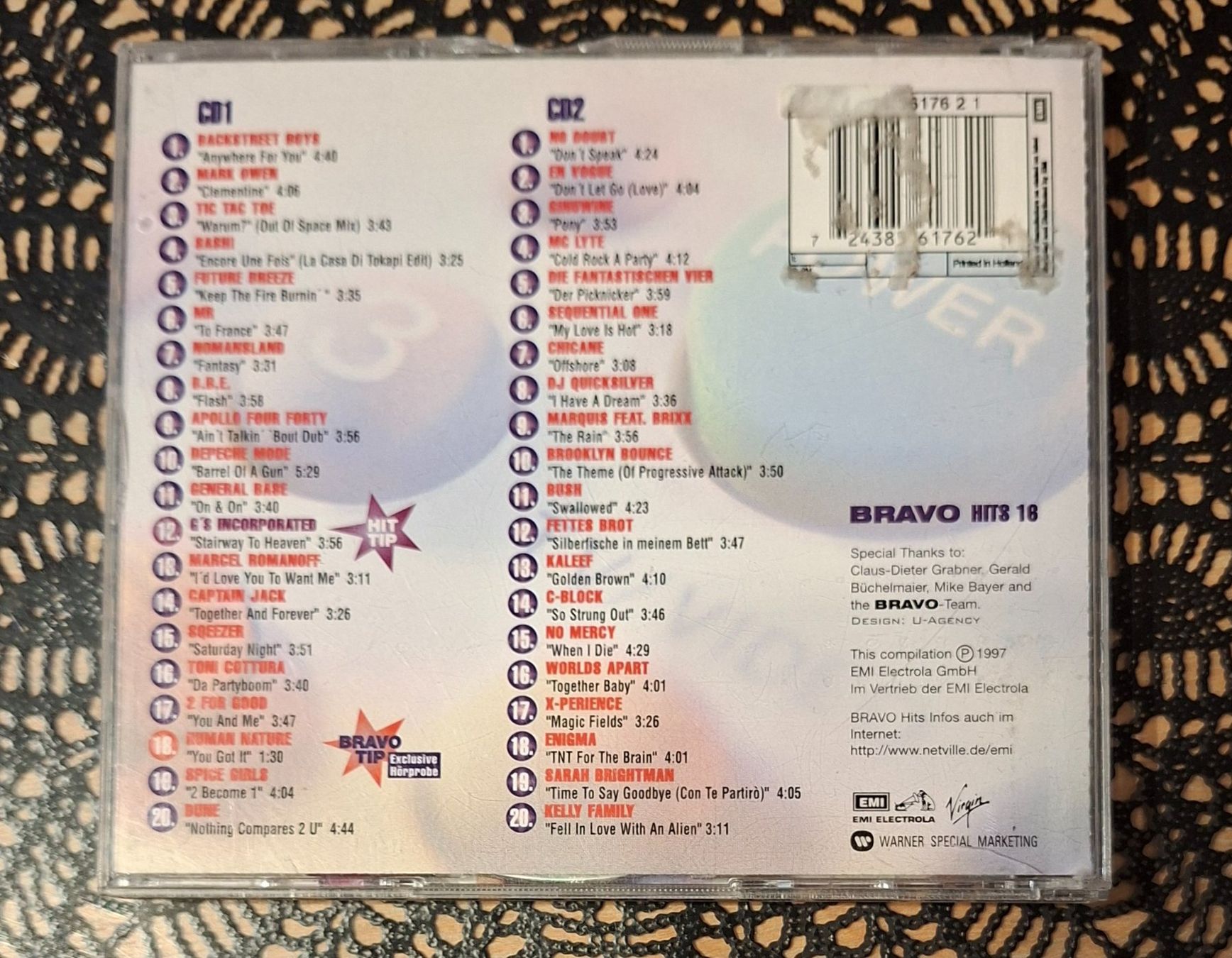 CD: Bravo Hits 16, Doppel CD, 1997, Hit Compilation, Sampler – Usato da Amriswil venduto da Celini3 1