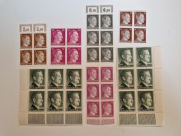 Deutsches Reich Briefmarken Adolf Hitler Blöcke postfrisch