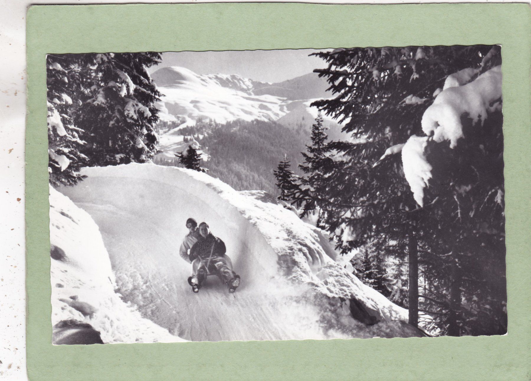 Cartoline postali: Schlittelbahn Schatzalp Davos mit Brämabüel – Usato da Herisau venduto da Lisegrat2008