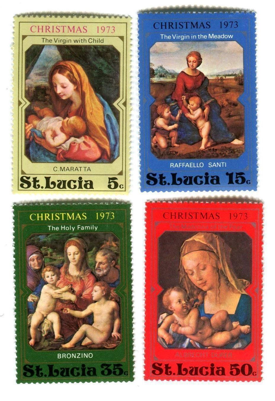 Tutti i francobolli: Briefmarken "Weihnachten". St. Lucia. – Nuovo e nell'imballaggio originale da Basel venduto da Butsch5