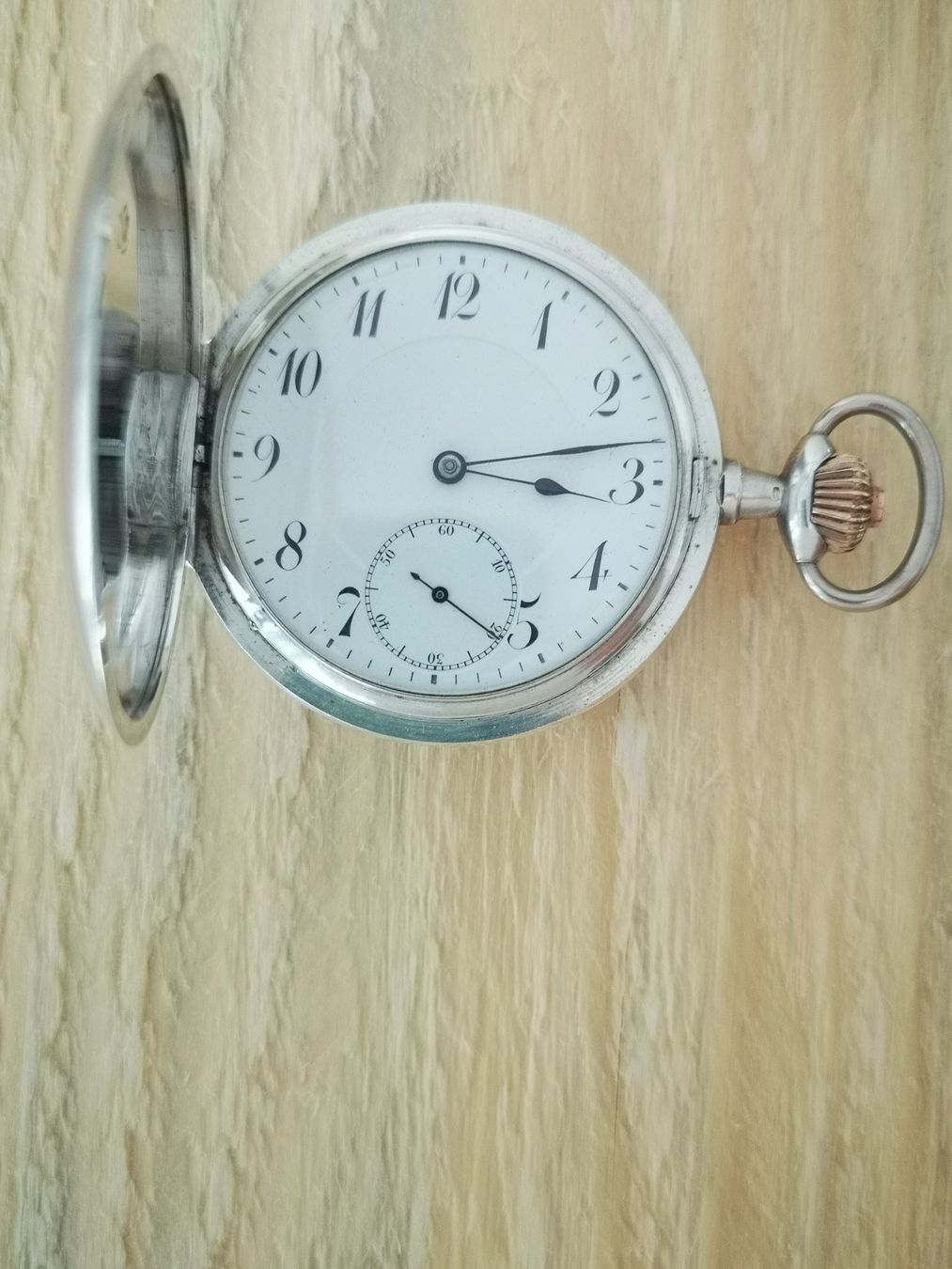 Orologi: Taschenuhr Savonnette Alecto, 50 mm, 800 Silber – Usato da Biel/Bienne venduto da boskob