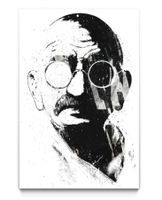 Mahatma Gandhi Signed Art Print, Contemporary, Kunstdruck