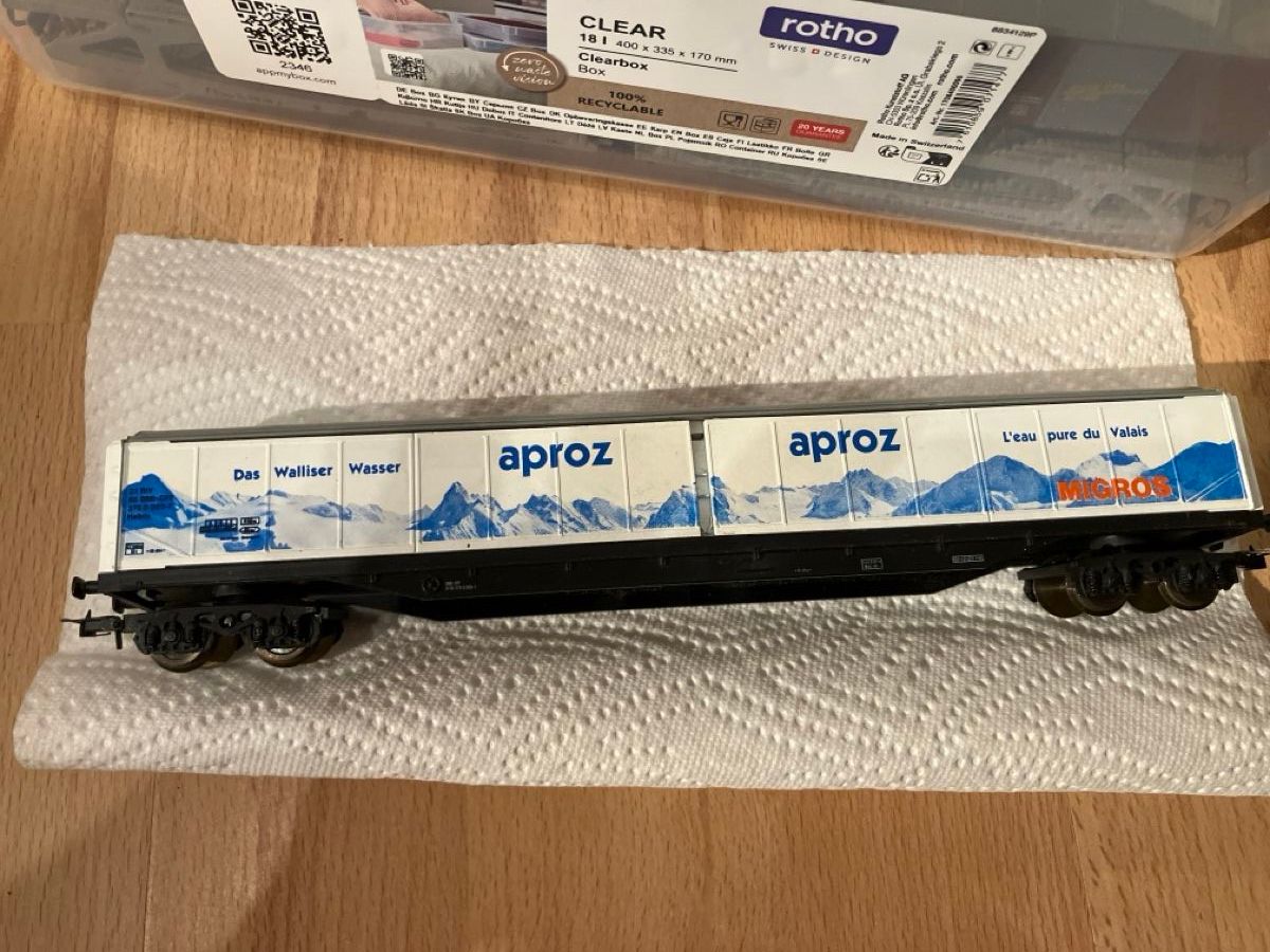 Lima Modellini di ferrovie: Aproz migros wagen lima – Usato da Spreitenbach venduto da Strolch
