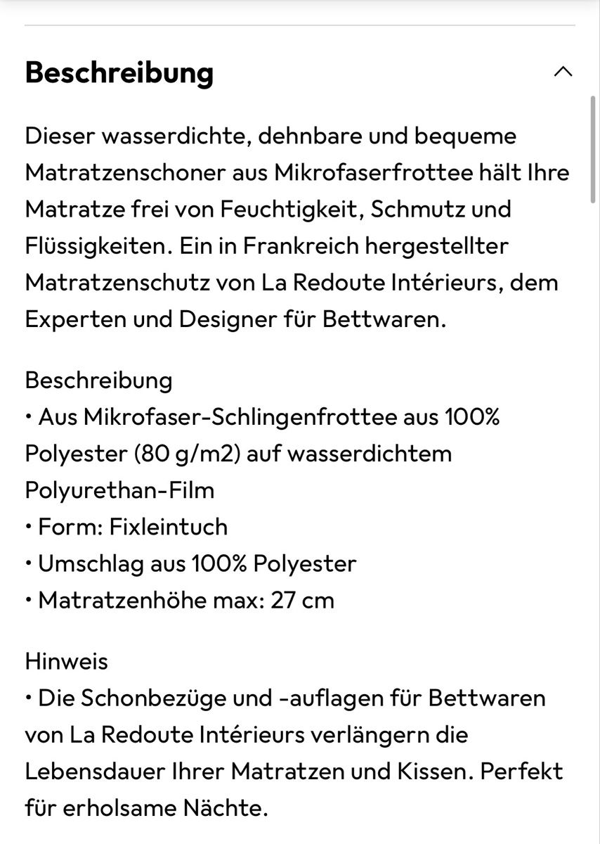 Biancheria da letto: Matratzen Schonbezug 80x190 – Nuovo (secondo la descrizione) da Buttikon SZ venduto da TamaraS01 1
