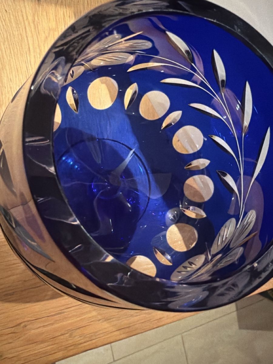 Vase & Récipients: Grande Coupe / Vase  Taillé Bleu – D'occasion à Echallens par JAR69 5